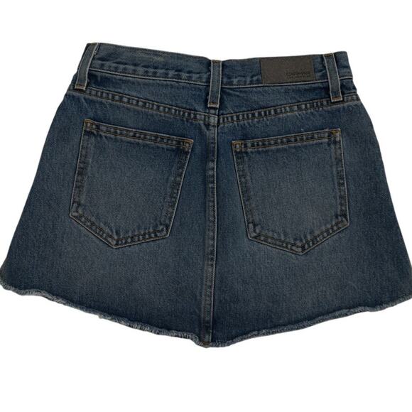 Carmar Denim Skirt Size 23 NWT Mini High Low - Picture 3 of 4